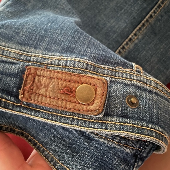 Pilcro and the Letterpress Anthropology Distressed Denim Zip Up Jacket Size M - Picture 9 of 9